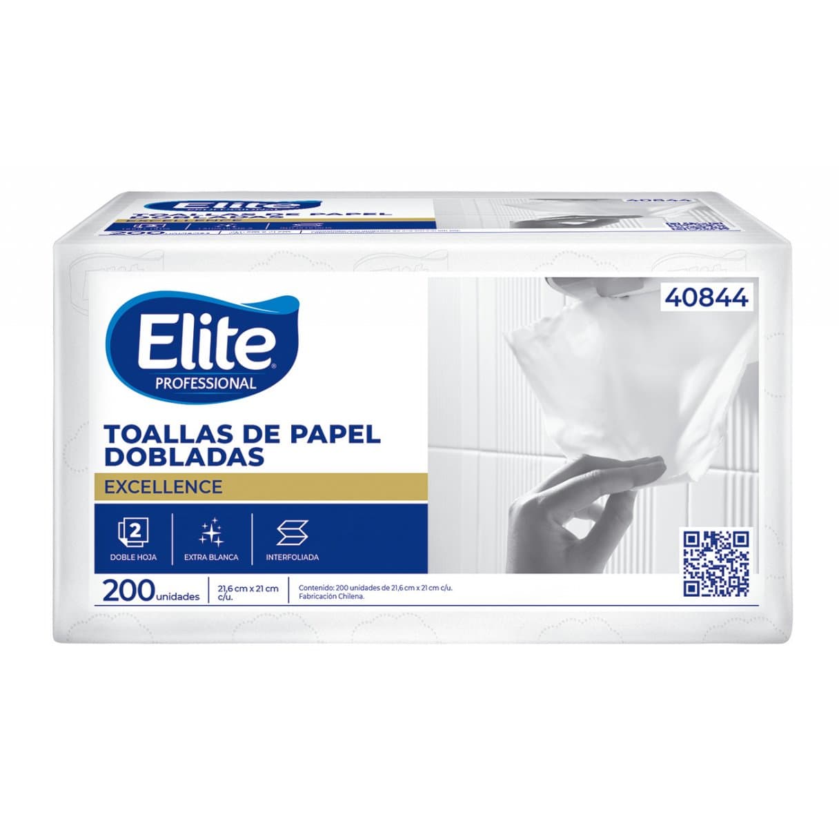 Toalla papel Elite interfoliada pack doble 200 unidades